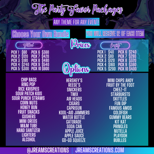 Custom Party Favor Packages – Choose Your Own Bundle