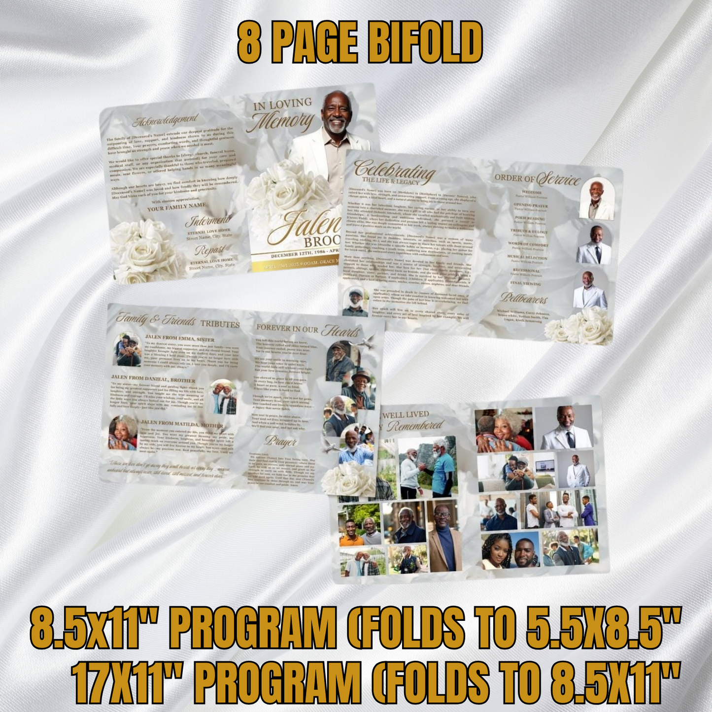 ๐๏ธ Custom Bi-Fold Obituaries โ A Thoughtful Tribute to a Loved One