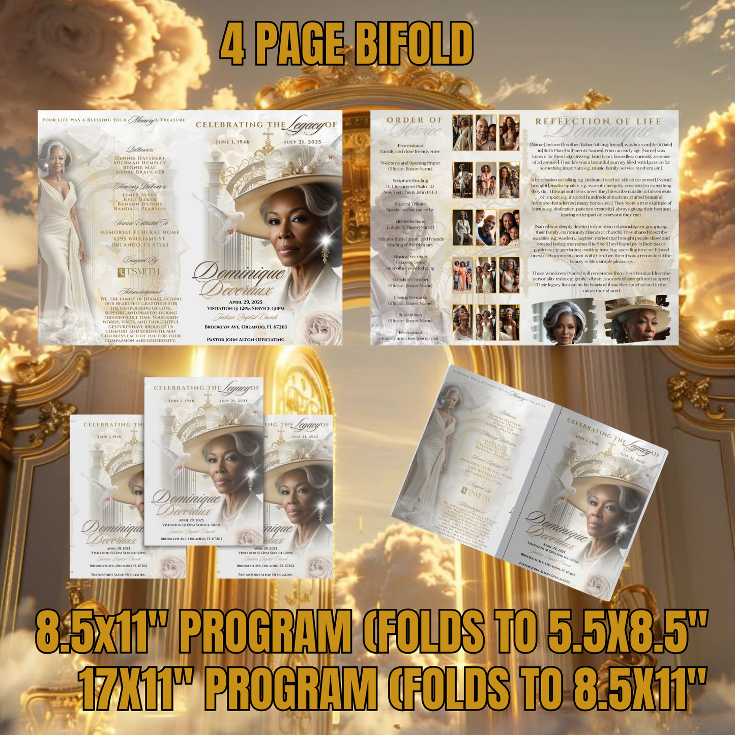 ๐๏ธ Custom Bi-Fold Obituaries โ A Thoughtful Tribute to a Loved One