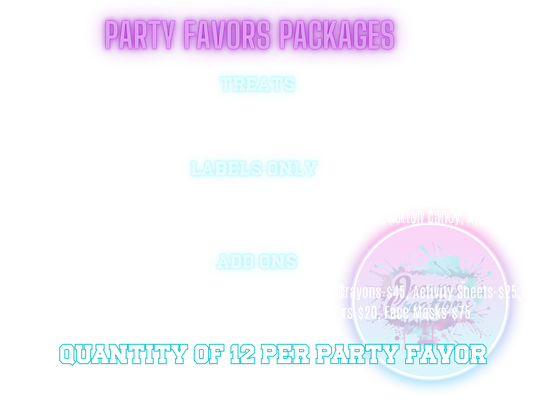 Custom Party Favors Package