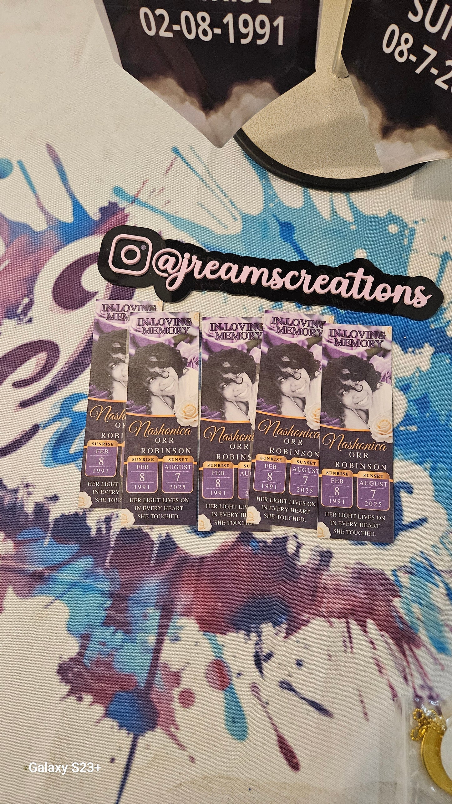 Custom Obituary Bookmarks (2" x 6")