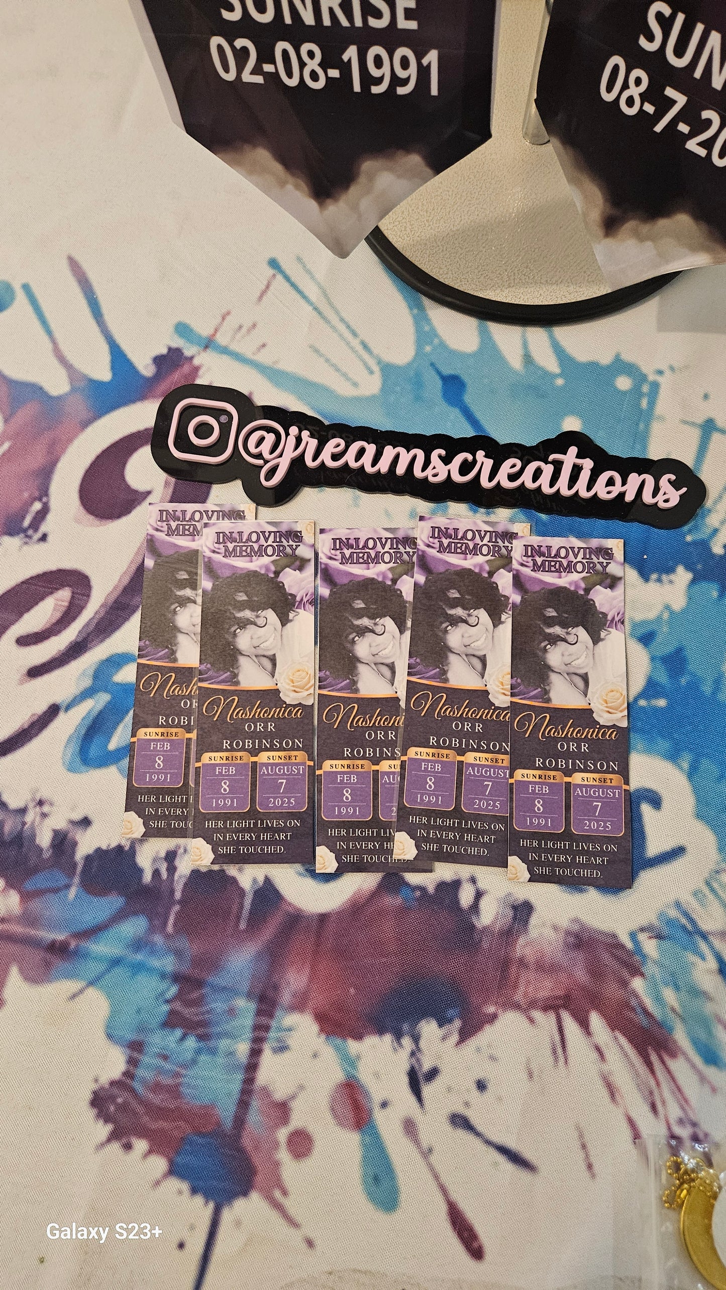 Custom Obituary Bookmarks (2" x 6")